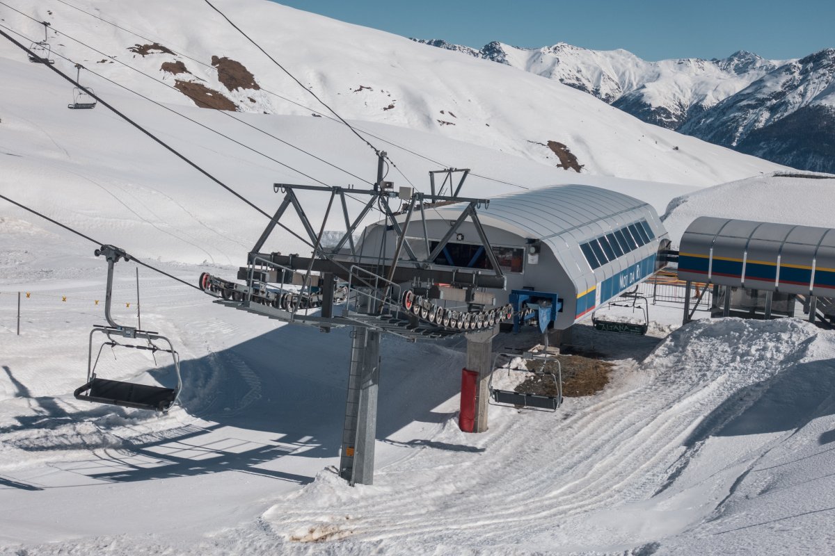 Talstation der Sesselbahn Jonvrai-Mot da Ri, März 2021