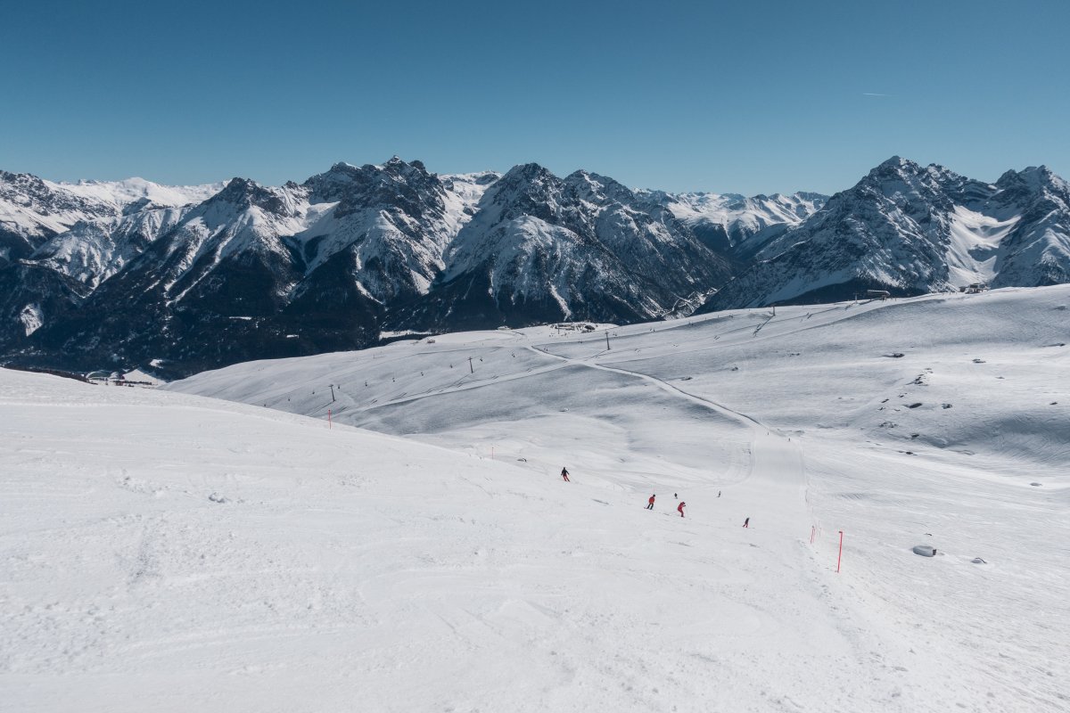 Skipiste an der Sesselbahn Jonvrai-Mot da Ri, März 2021