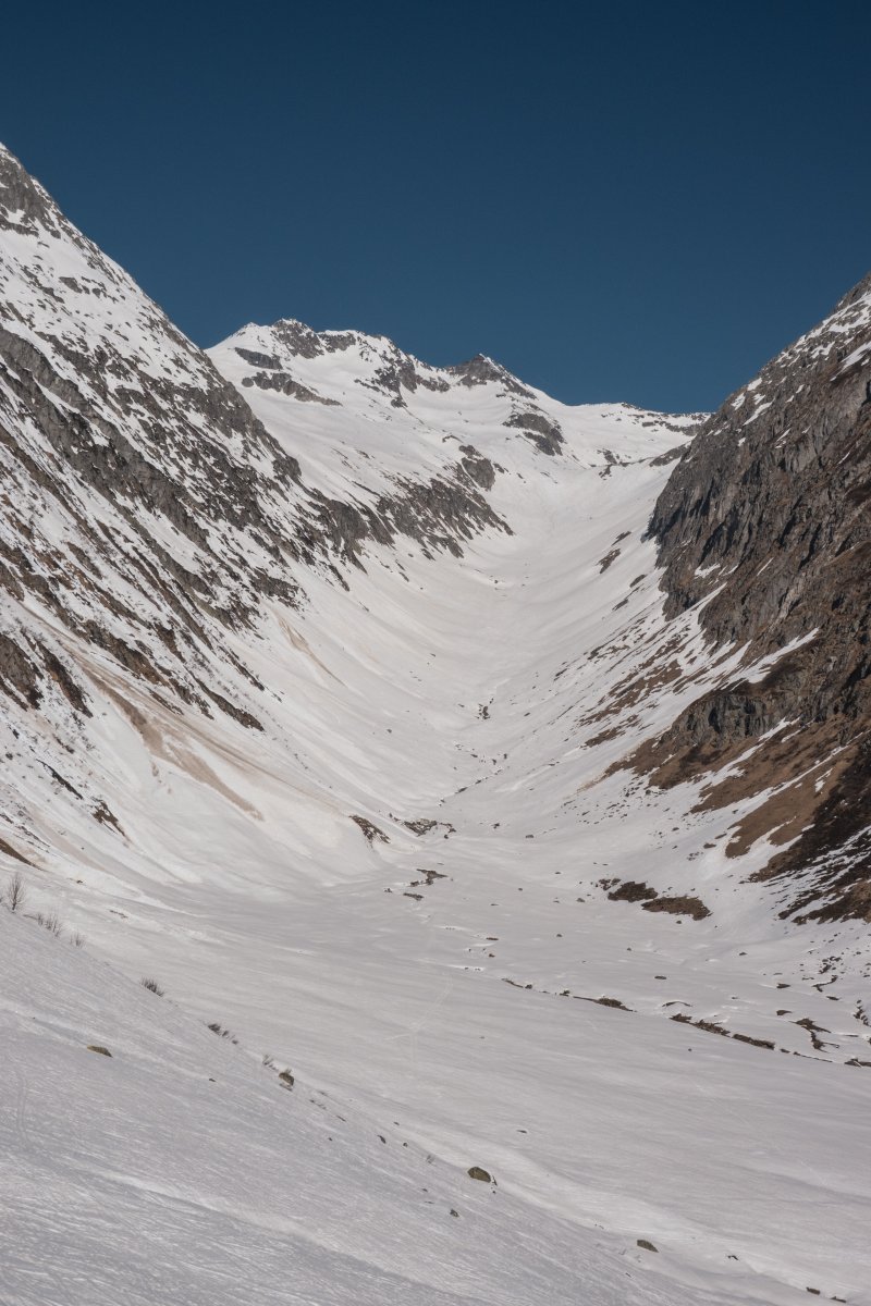 Val Giuv nahe Sedrun im Winter