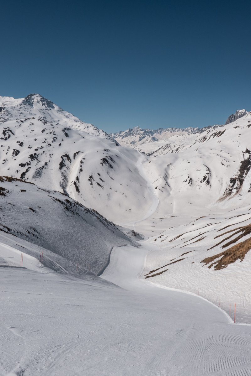 Skipisten ins Val Val am Oberalppass