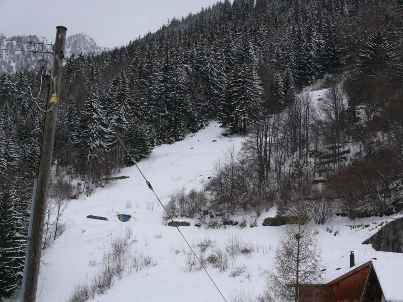 Hang, an dem einst der Schlepplift Finhaut im gleichnamigen Ort stand, März 2008