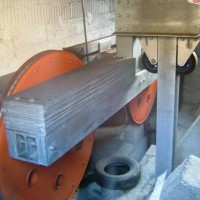 Talstation der Luftseilbahn Turtmann-Unterems-Oberems, April 2006