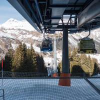 Bergstation der Kabinenbahn Splügen-Blachtaboda, Dezember 2023