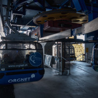 Bergstation der Kabinenbahn Splügen-Blachtaboda, Dezember 2023