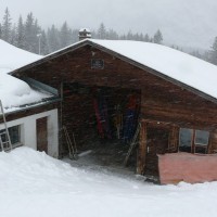 Talstation des ehemaligen Schlepplifts Le Barfay, März 2008