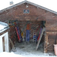 Talstation des ehemaligen Schlepplifts Le Barfay, März 2008