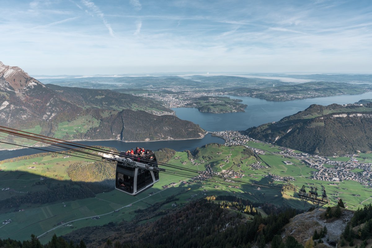 Stanserhornbahn mit Vierwaldstättersee