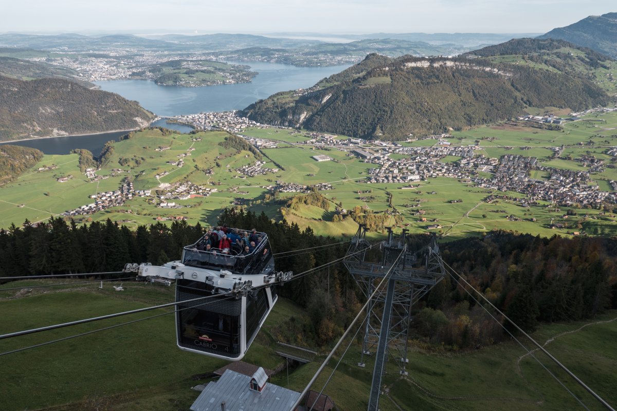 Cabrio-Seilbahn am Stanserhorn in Stans