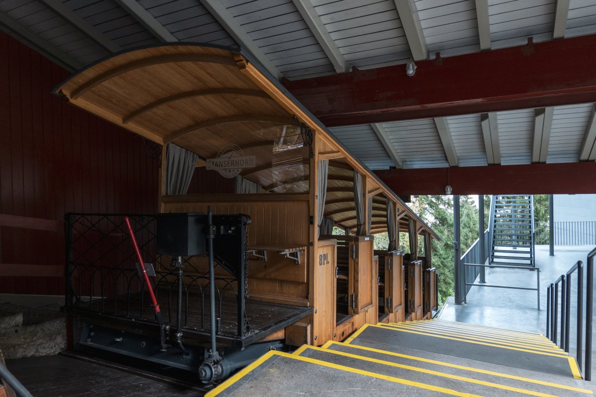 Bergstation der Standseilbahn Stans-Kälti, Oktober 2022
