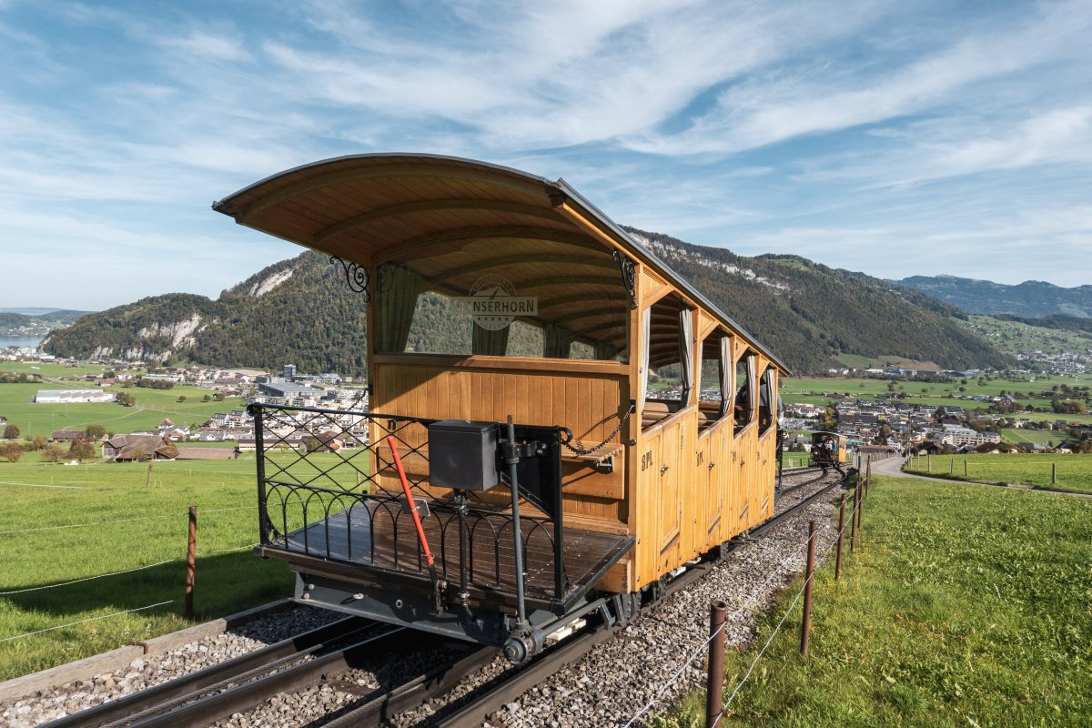 Nostalgie-Standseilbahn am Stanserhorn