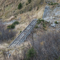 Überreste der ehemaligen Standseilbahn Bluematt-Stanserhorn, Oktober 2022