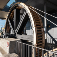 Antrieb der der ehemaligen Standseilbahn Bluematt-Stanserhorn, Oktober 2022