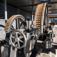 Antrieb der der ehemaligen Standseilbahn Bluematt-Stanserhorn, Oktober 2022