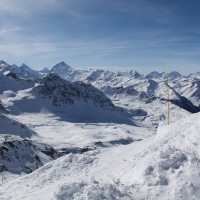 Panorama Bella Tola Richtung Süden, Februar 2012