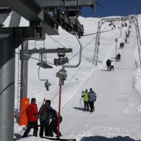 Talstation des Schlepplifts Col des Ombrintzes. Ursprünglich von Müller erbaut wurde er später von Baco umgebaut und verlängert, Februar 2012