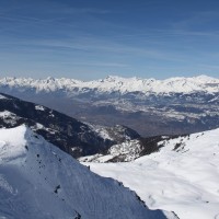 Panorama vom Col des Ombrintzes ins Rhônetal, Februar 2012