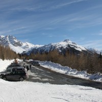 Parkplatz am Schlepplift La Forêt, Februar 2012