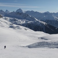 Piste am Schlepplift Col des Ombrintzes, Februar 2012