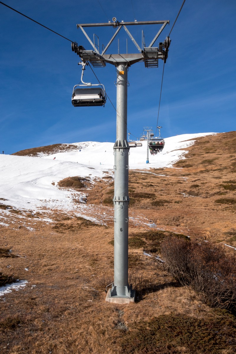 Sesselbahn Salastrains-Munt da San Murezzan, Dezember 2015