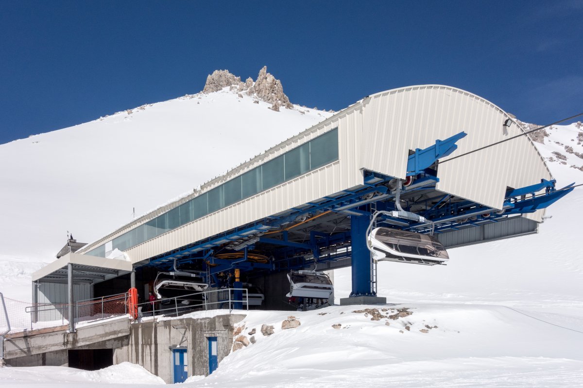Bergstation der Sesselbahn Marguns-Trais Fluors, März 2019