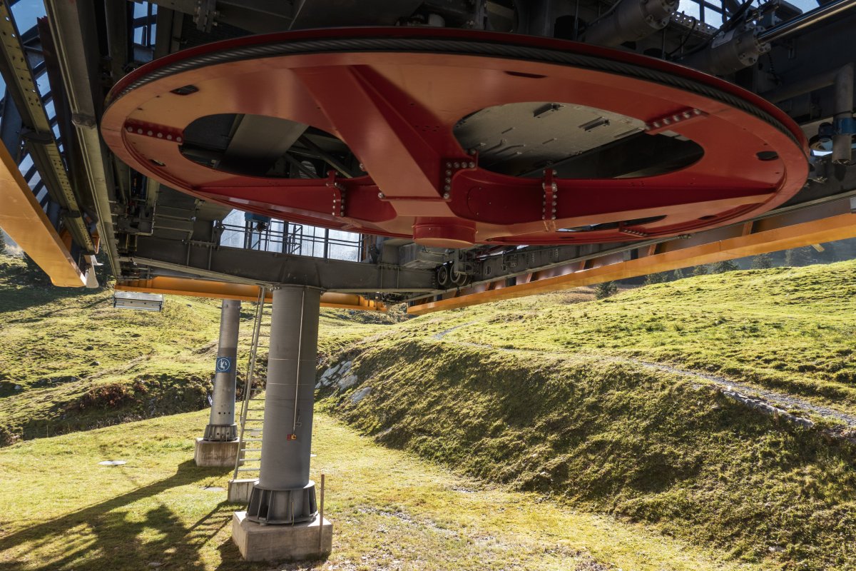 Talstation der Sesselbahn Klingenstock, Oktober 2022