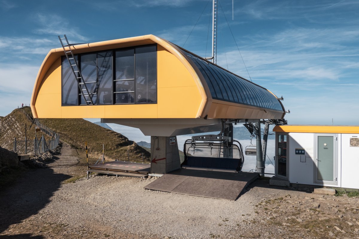 Bergstation der Sesselbahn Klingenstock, Oktober 2022