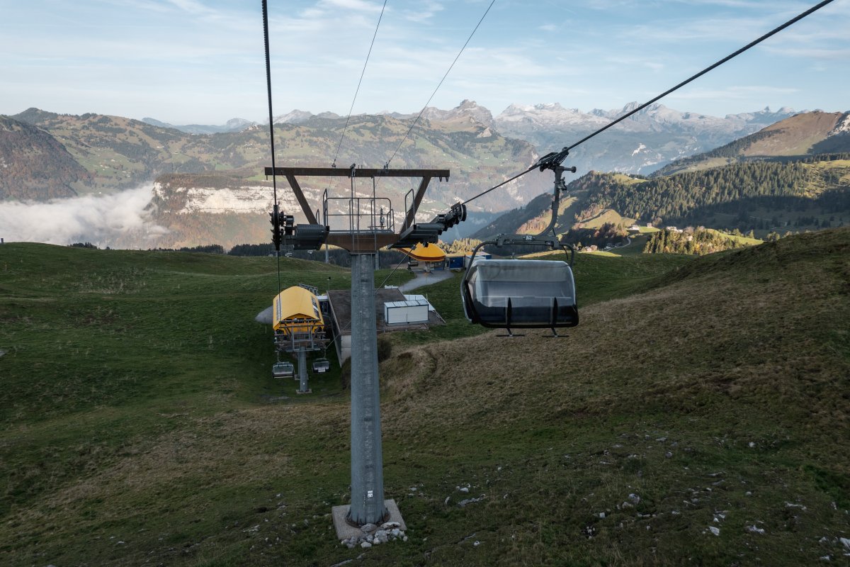 Sesselbahn Mettlen-Fronalpstock, Oktober 2022