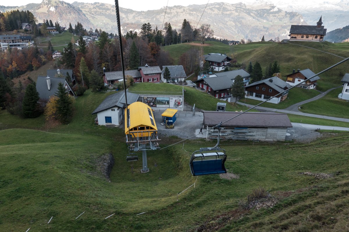 Talstation der Sesselbahn Mettlen-Fronalpstock, Oktober 2022