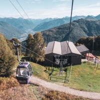 Talstation der Kabinenbahn Piano di Mora-Alpe Foppa, September 2019