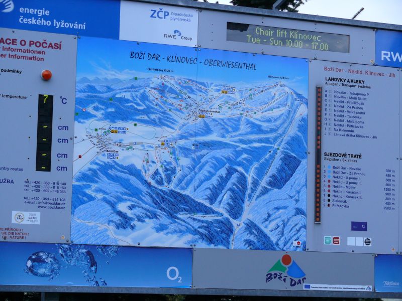 Pistenplan vom Skigebiet Keilberg, Oktober 2008