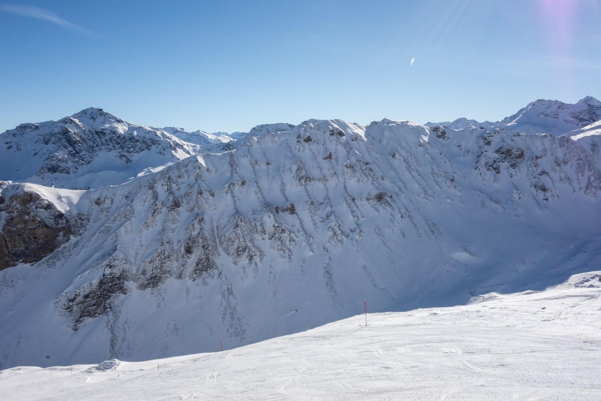 Abfahrt am Schlepplift Gürgaletsch, Februar 2016