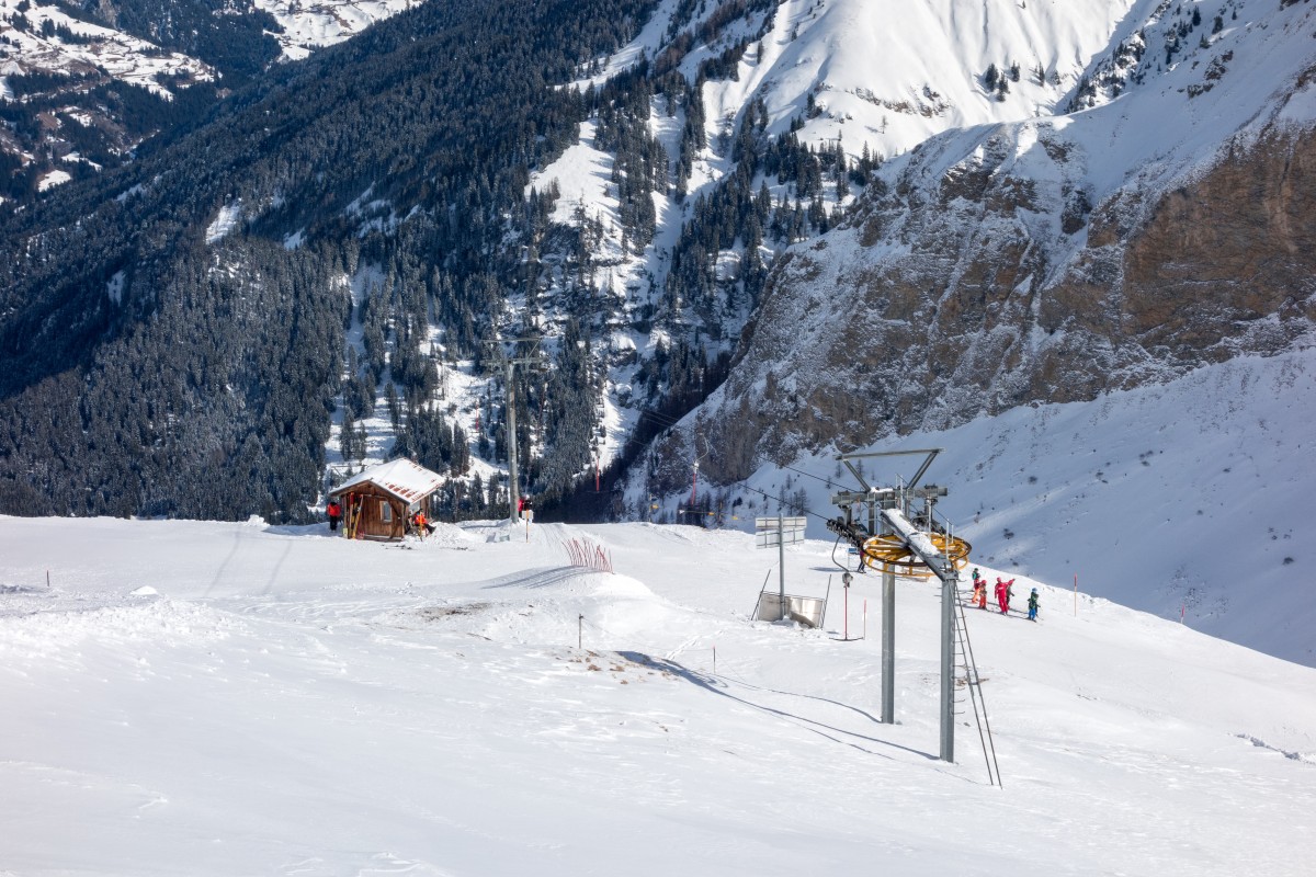 Bergstation des Schlepplifts Gürgaletsch, Februar 2016