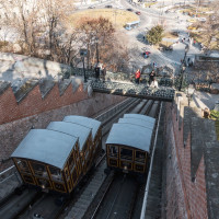 Standseilbahn Budavári Sikló, März 2025