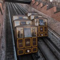 Standseilbahn Budavári Sikló, März 2025