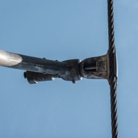 Klemme der Sesselbahn Zugliget-János hegy, März 2025