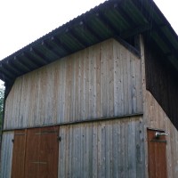 Etwas weiter oberhalb von Seedorf stand auch einmal eine Luftseilbahn, namentlich die Luftseilbahn Im Bodenwald. Von ihr ist ausser der Station nichts mehr übrig, Juli 2008