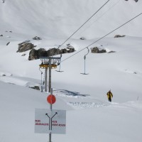 Bergstation Schlepplift Mont Rouge, März 2008