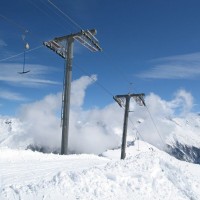 Ausstiegsbereich Schlepplift Mont Rouge, März 2008