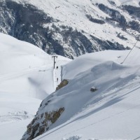 Felsen am Schlepplift Mont Rouge, März 2008