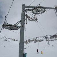 Kurve Schlepplift Mont Dolin, März 2008