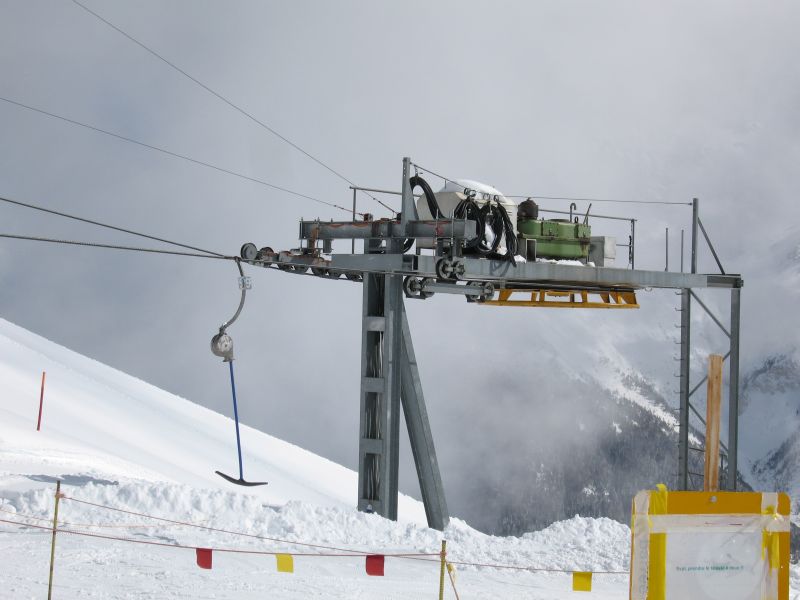 Talstation Schlepplift Mont Rouge, März 2008