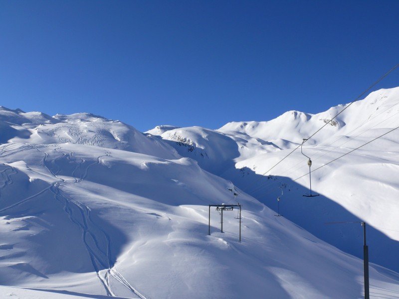 Hänge oberhalb des Schlepplifts Loretschberg, Januar 2009