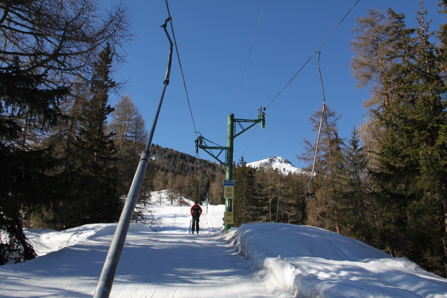 Schlepplift Tracuit, März 2012