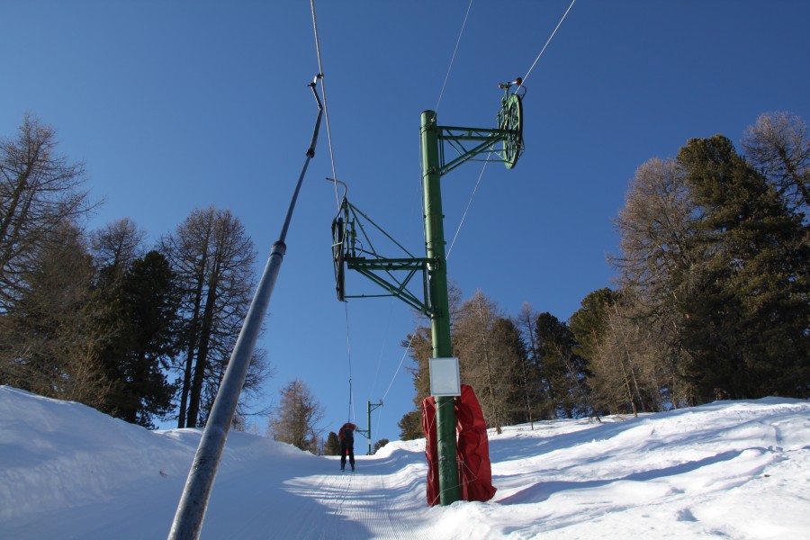 Schlepplift Tracuit, März 2012
