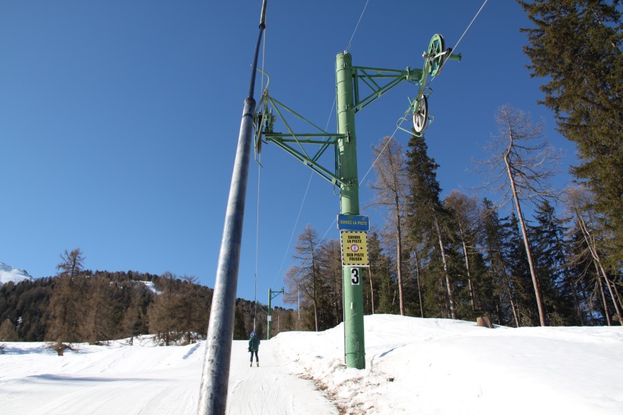 Schlepplift Tracuit, März 2012