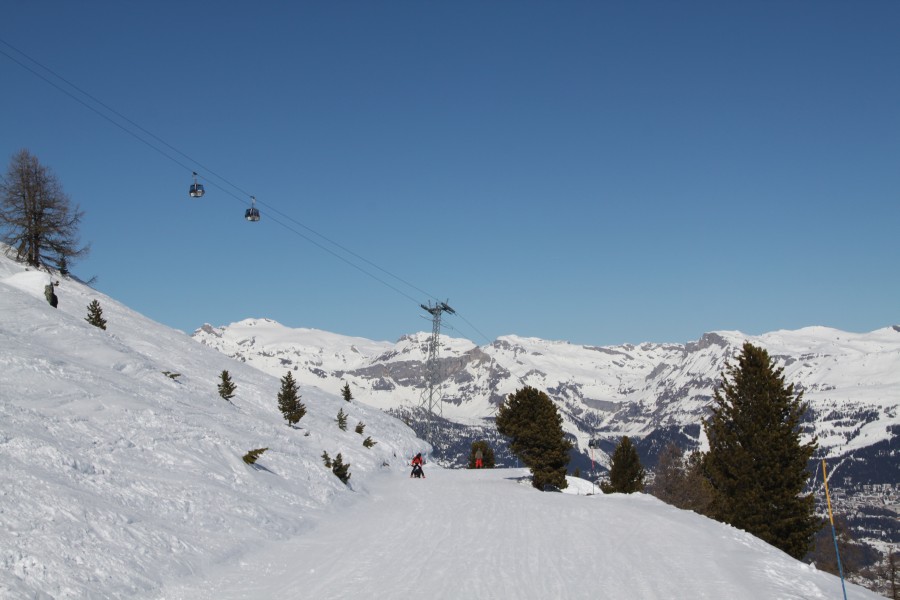 Kabinenbahn Siegeroulaz-Crêt du Midi, März 2012