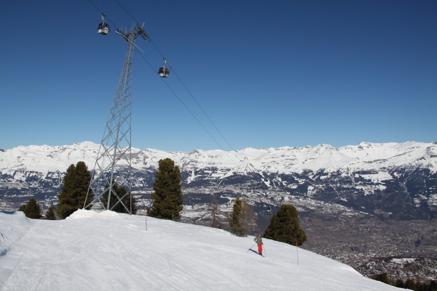 Kabinenbahn Siegeroulaz-Crêt du Midi, März 2012