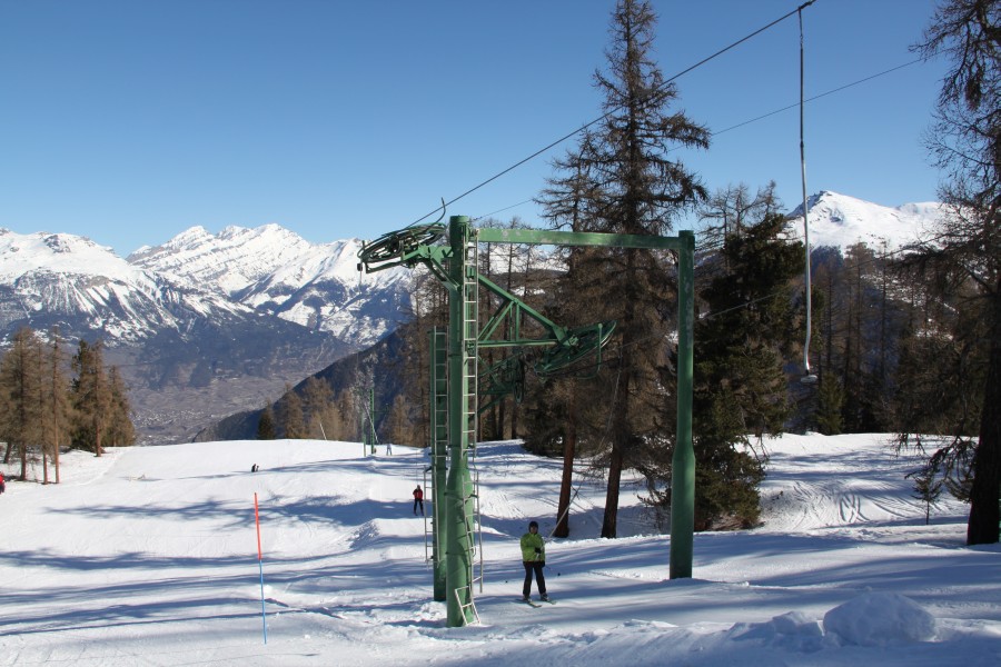 Schlepplift Siegeroulaz-Crêt du Midi, März 2012