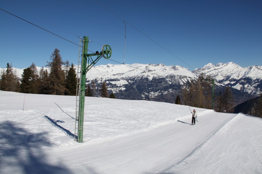 Schlepplift Siegeroulaz-Crêt du Midi, März 2012