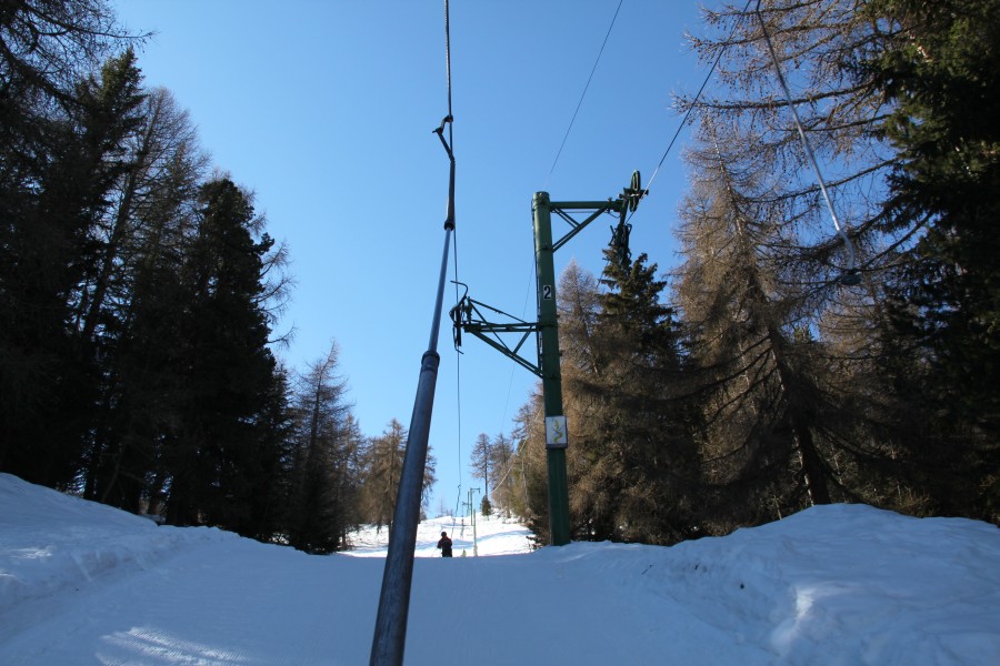 Schlepplift Siegeroulaz-Crêt du Midi, März 2012